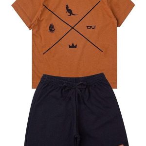 Conjunto Infantil Símbolos Kangulu Caramelo