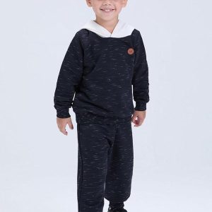 Conjunto Infantil de Inverno Moletom Jet Preto