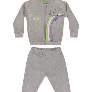 Conjunto Jaqueta e Calça Bebê Cinza