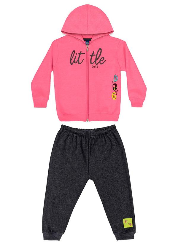 Conjunto Jaqueta e Calça Bebê Rosa