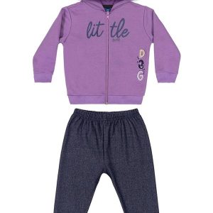 Conjunto Jaqueta e Calça Bebê Roxo
