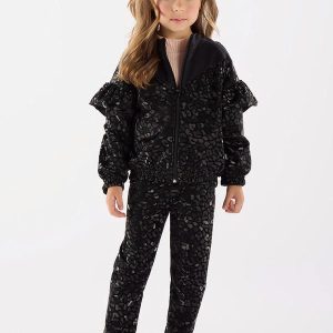 Conjunto Jaqueta e Calça Legging Preto