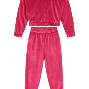 Conjunto Jogger em Cotelê Menina Rosa