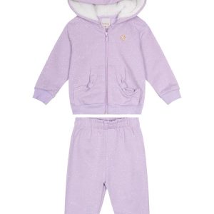 Conjunto Jogger em Moletom Menina Roxo