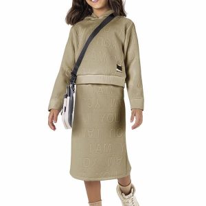Conjunto Longo Infantil Feminino Marisol Marrom
