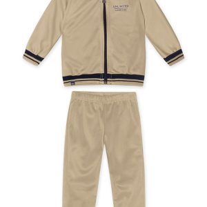 Conjunto Longo Moletom Infantil Bege
