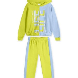 Conjunto Longo com Capuz Moletom Infantil Feminino