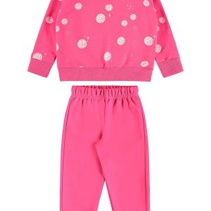 Conjunto Menina Blusão e Calça Rosa