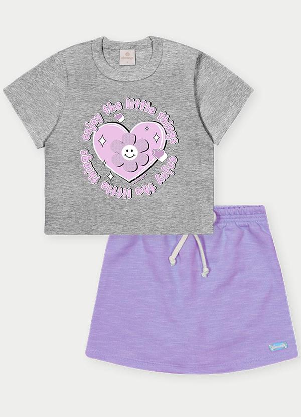 Conjunto Menina Little Things Roxo