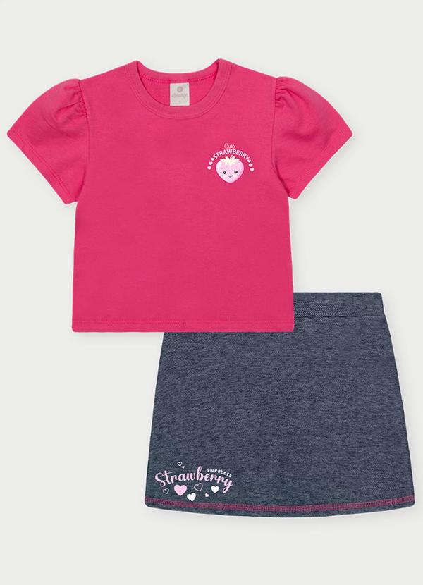 Conjunto Menina Moranguinho Rosa