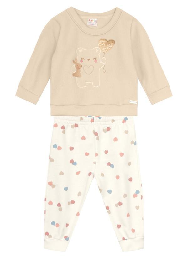 Conjunto Menina de Urso Natural