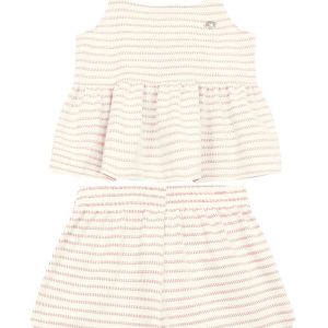 Conjunto Menina em Tecido Especial Natural