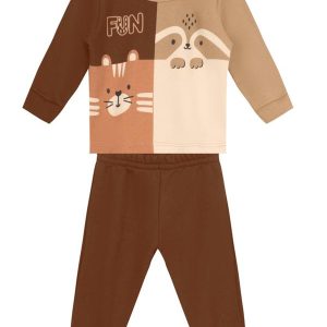 Conjunto Menino de Bichinhos Marrom