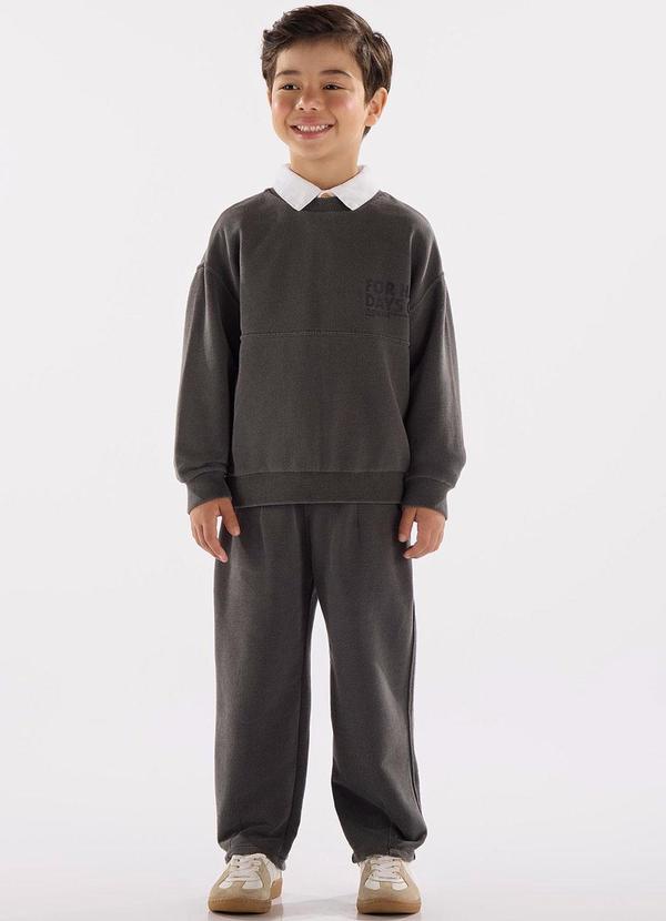 Conjunto Menino em Moletom Cinza