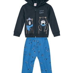 Conjunto Moletom Infantil Menino Cinza
