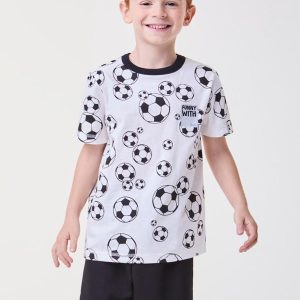 Conjunto Preto e Branco de Futebol Preto