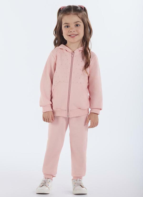 Conjunto Primeiros Passos Menina Moletom Rosa