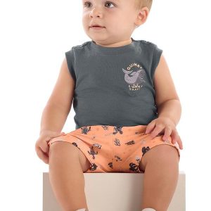 Conjunto Regata Shark Bermuda Cinza