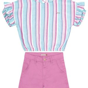 Conjunto Roxo Alfaiataria com Lurex Menina