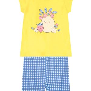 Conjunto com Bermuda Amarelo