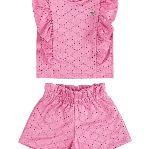 Conjunto com Blusa e Short para Bebês Rosa
