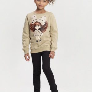 Conjunto com Blusão e Calça Legging Bege