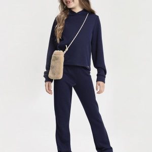 Conjunto com Calça e Blusão com Capuz Azul