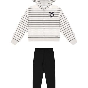 Conjunto com Calça e Jaqueta com Capuz Preto