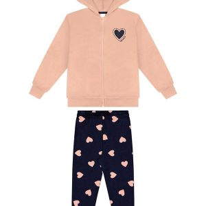 Conjunto com Jaqueta e Calça Estampada Azul