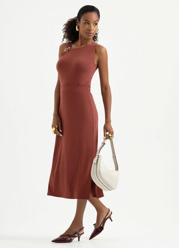 Conjunto em Crepe Vermelho Escuro