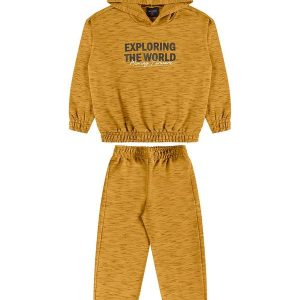 Conjunto em Moletom Infantil Marrom