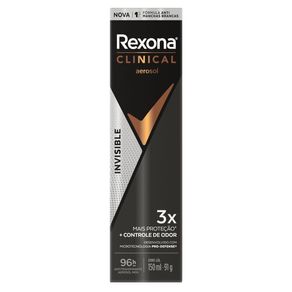 Desodorante Antitranspirante Aerosol Rexona Men Invisible 96h 150ml