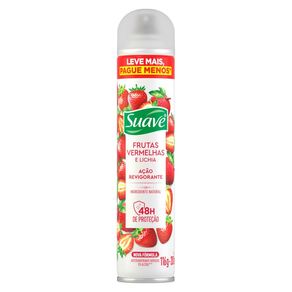 Desodorante Antitranspirante Aerosol Suave Frutas Vermelhas e Lichia 200ml