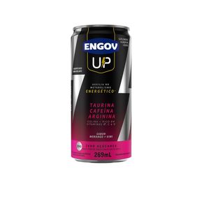 Energético Engov Up Zero Açúcares Sabor Morango + Kiwi 269ml