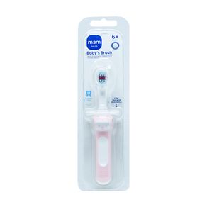 Escova Dental Infantil Mam Baby's Brush Girls Rosa +6 Meses 1 Unidade