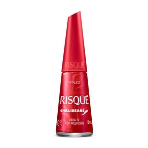 Esmalte Vermelho Metálico Risqué & ChilliBeans Para Te Ver.Melho(R) 8ml
