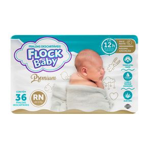 Fralda Flock Baby Premium Tamanho RN 36 Unidades