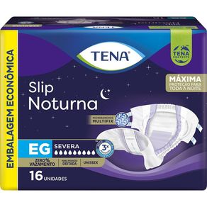 Fralda Geriátrica Tena Slip Noturna EG Embalagem Econômica 16 Unidades