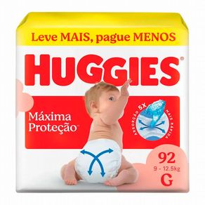 Fralda Huggies Máxima Proteção G 92 Unidades