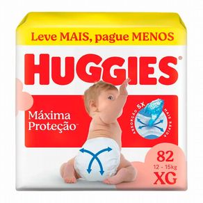 Fralda Huggies Máxima Proteção XG 82 Unidades