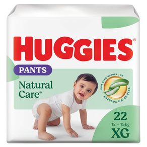 Fralda Huggies Roupinha Pants Natural Care XG 22 Unidades