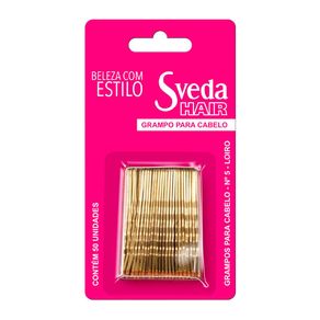 Grampo Para Cabelo Sveda Hair N° 5 Loiro 50 Unidades