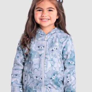 Jaqueta Infantil Menina Ursinhos Azul