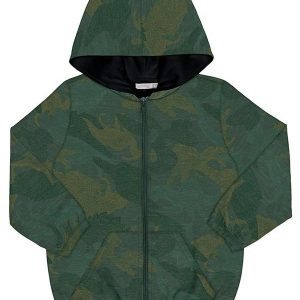 Jaqueta Infantil Menino em Politel Camuflada Verde