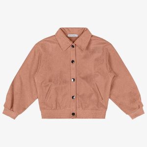 Jaqueta Infantil Suede Sarjado Marrom