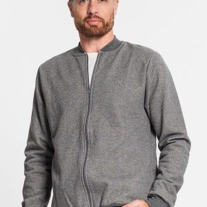 Jaqueta Masculina em Moletom Cinza