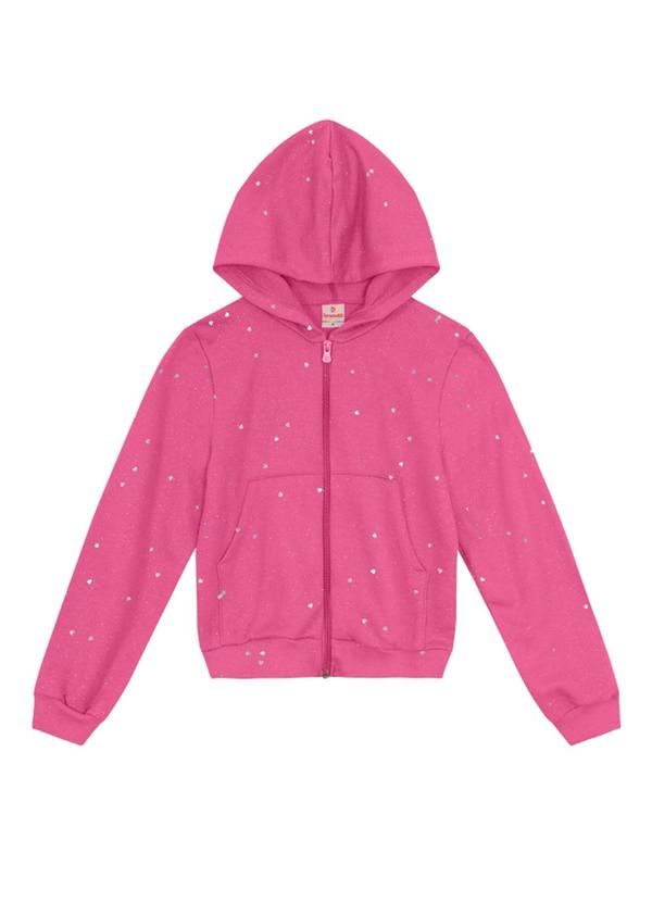Jaqueta Menina com Brilhos Rosa