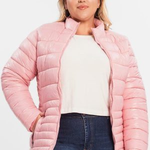 Jaqueta Plus Size Microfibra Rosa