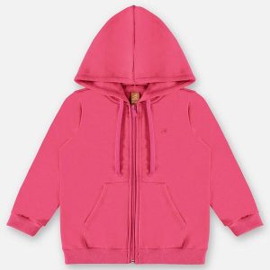 Jaqueta em Molecotton Infantil Menina Rosa