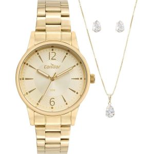 Kit Relógio Condor Feminino com Colar e Brincos CO2035NFU/K4X
